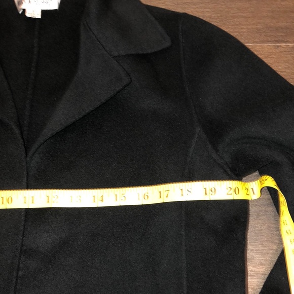 Marvin Richards Black Wool Coat Size 8 - Picture 9 of 13